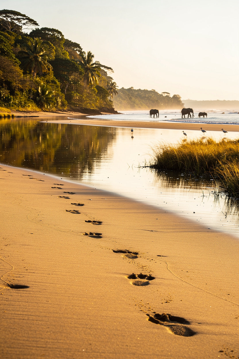 Gabtour International Loango - parc national avec lagunes, forêts et faune exceptionnelle du Gabon